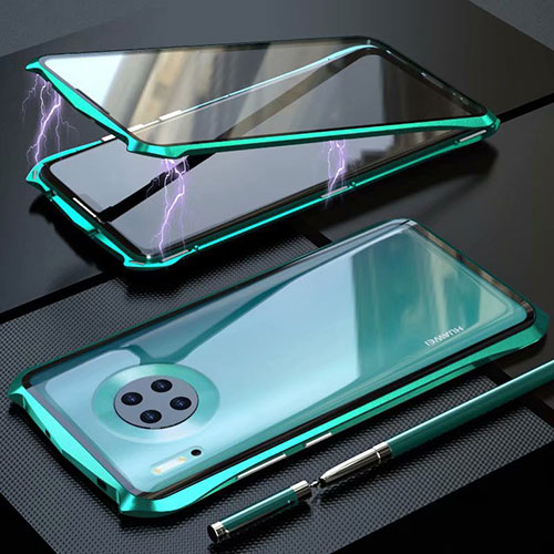 Luxury Aluminum Metal Frame Mirror Cover Case 360 Degrees M06 for Huawei Mate 30 Pro Green