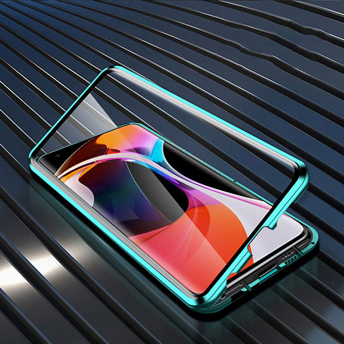 Luxury Aluminum Metal Frame Mirror Cover Case 360 Degrees M07 for Xiaomi Mi 10 Green