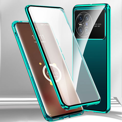 Luxury Aluminum Metal Frame Mirror Cover Case 360 Degrees P01 for Vivo X Note Green