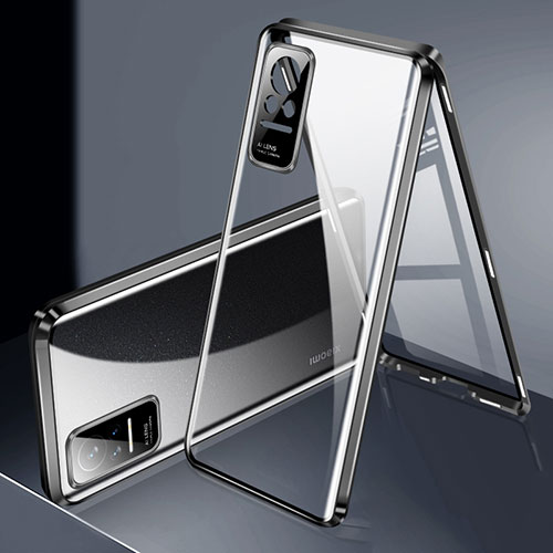 Luxury Aluminum Metal Frame Mirror Cover Case 360 Degrees P01 for Xiaomi Civi 5G Black