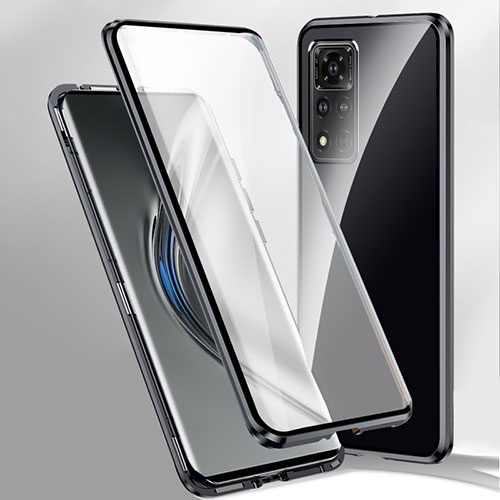 Luxury Aluminum Metal Frame Mirror Cover Case 360 Degrees P02 for Xiaomi Mi 11i 5G (2022) Black