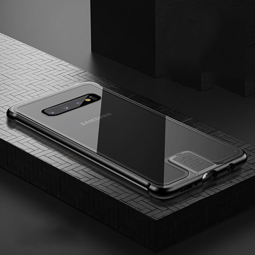 Luxury Aluminum Metal Frame Mirror Cover Case 360 Degrees T02 for Samsung Galaxy S10 5G Black
