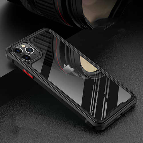 Luxury Aluminum Metal Frame Mirror Cover Case 360 Degrees T03 for Apple iPhone 11 Pro Max Black