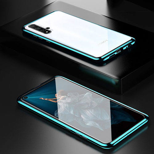 Luxury Aluminum Metal Frame Mirror Cover Case 360 Degrees T03 for Huawei Honor 20 Green