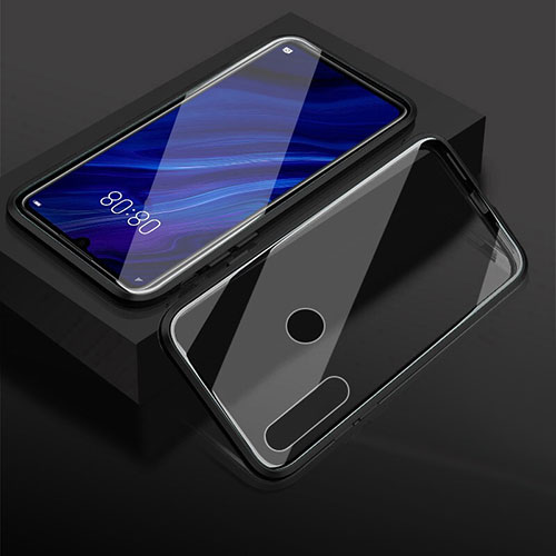 Luxury Aluminum Metal Frame Mirror Cover Case 360 Degrees T05 for Huawei Honor 10i Black