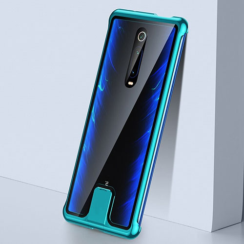 Luxury Aluminum Metal Frame Mirror Cover Case 360 Degrees T05 for Xiaomi Redmi K20 Pro Green