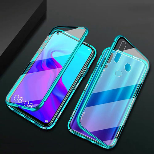 Luxury Aluminum Metal Frame Mirror Cover Case 360 Degrees T06 for Huawei Nova 4e Green