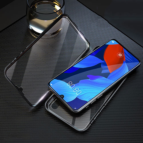 Luxury Aluminum Metal Frame Mirror Cover Case 360 Degrees T11 for Huawei Nova 5 Pro Black