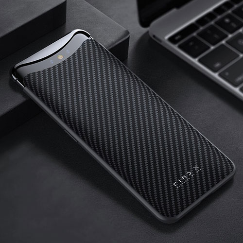 Luxury Carbon Fiber Twill Soft Case T01 for Oppo Find X Black