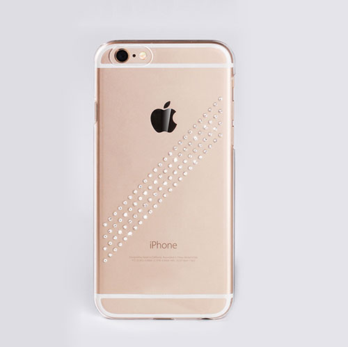 Luxury Diamond Bling Hard Rigid Case Cover for Apple iPhone 6S Plus White