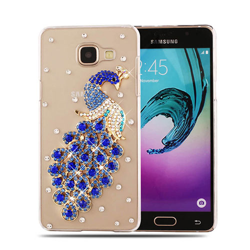 Luxury Diamond Bling Peacock Hard Rigid Case Cover for Samsung Galaxy A5 (2016) SM-A510F Blue