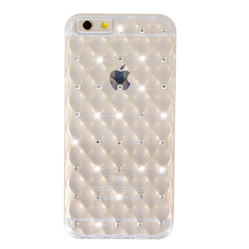 Luxury Diamond Bling Transparent Soft Cover for Apple iPhone 6 Clear