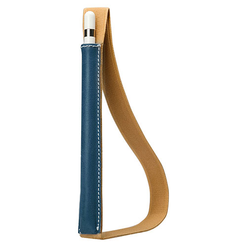 Luxury Leather Holder Elastic Detachable Cover P01 for Apple Pencil Apple iPad Pro 10.5 Blue