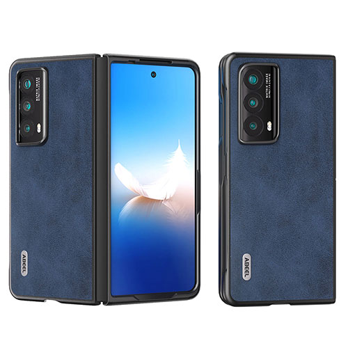 Luxury Leather Matte Finish and Plastic Back Cover Case B06H for Huawei Honor Magic Vs2 5G Blue