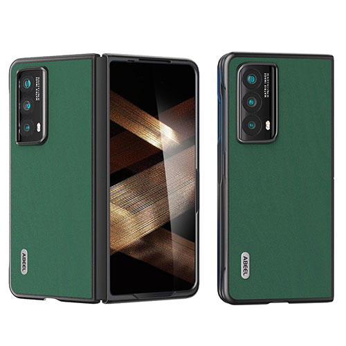 Luxury Leather Matte Finish and Plastic Back Cover Case BH1 for Huawei Honor Magic Vs2 5G Green