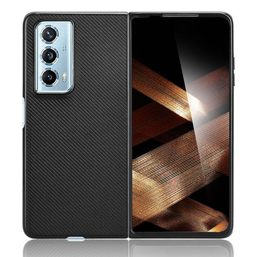 Luxury Leather Matte Finish and Plastic Back Cover Case BH6 for Huawei Honor Magic Vs2 5G Black