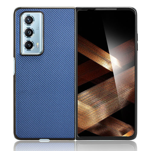 Luxury Leather Matte Finish and Plastic Back Cover Case BH6 for Huawei Honor Magic Vs2 5G Blue