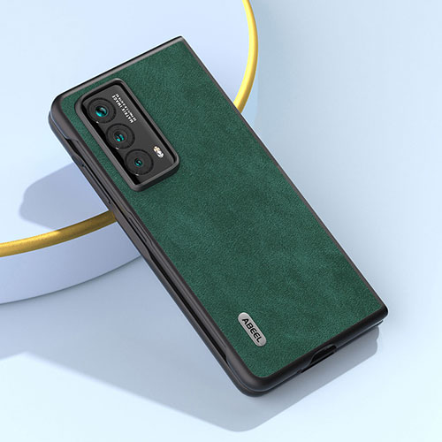 Luxury Leather Matte Finish and Plastic Back Cover Case BH7 for Huawei Honor Magic Vs2 5G Green