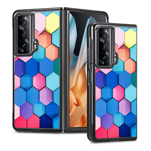 Luxury Leather Matte Finish and Plastic Back Cover Case S08D for Huawei Honor Magic Vs 5G Colorful