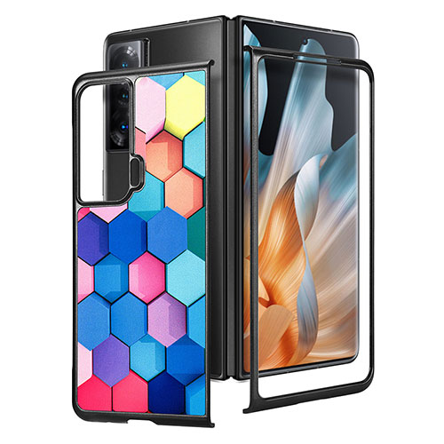 Luxury Leather Matte Finish and Plastic Back Cover Case S09D for Huawei Honor Magic Vs 5G Colorful