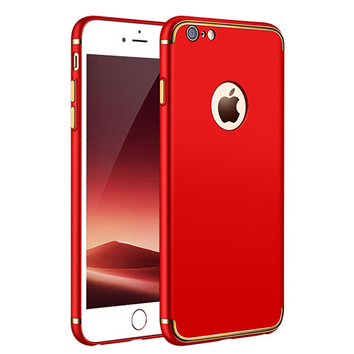 Luxury Metal Frame and Plastic Back Case for Apple iPhone 6 Plus Red