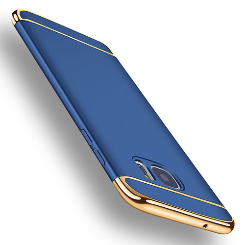 Luxury Metal Frame and Plastic Back Case for Samsung Galaxy S7 Edge G935F Blue