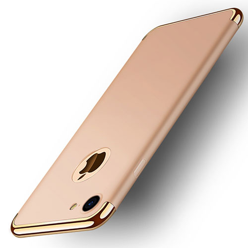 Luxury Metal Frame and Plastic Back Case M02 for Apple iPhone 8 Gold