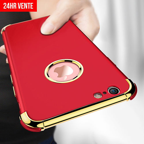 Luxury Metal Frame and Plastic Back Case M06 for Apple iPhone 6S Red