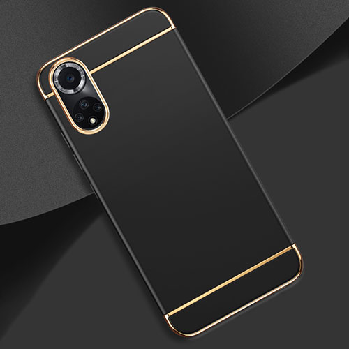 Luxury Metal Frame and Plastic Back Cover Case for Huawei Honor 50 5G Black