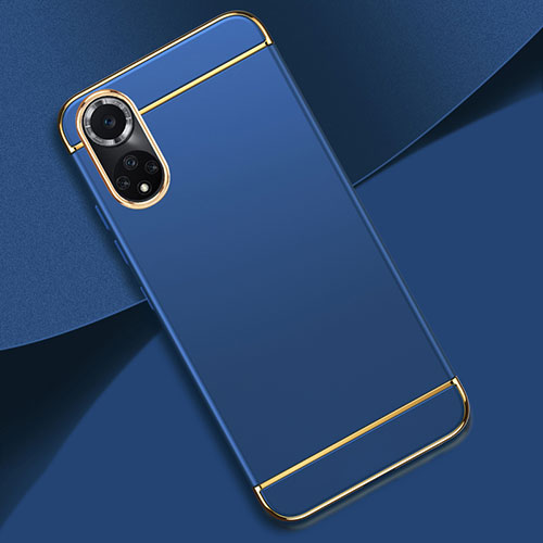 Luxury Metal Frame and Plastic Back Cover Case for Huawei Nova 9 Blue