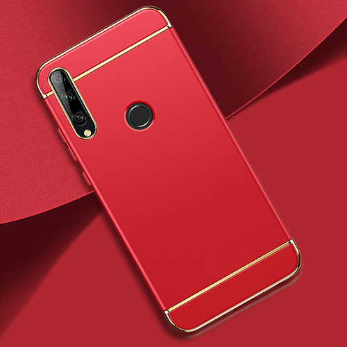 Luxury Metal Frame and Plastic Back Cover Case M01 for Huawei Enjoy 10 Plus Red