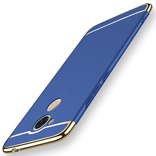 Luxury Metal Frame and Plastic Back Cover Case M01 for Huawei Enjoy 6S Blue