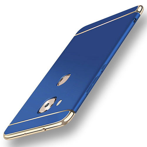 Luxury Metal Frame and Plastic Back Cover Case M01 for Huawei G7 Plus Blue