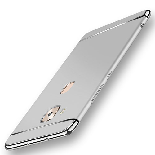 Luxury Metal Frame and Plastic Back Cover Case M01 for Huawei G8 Silver