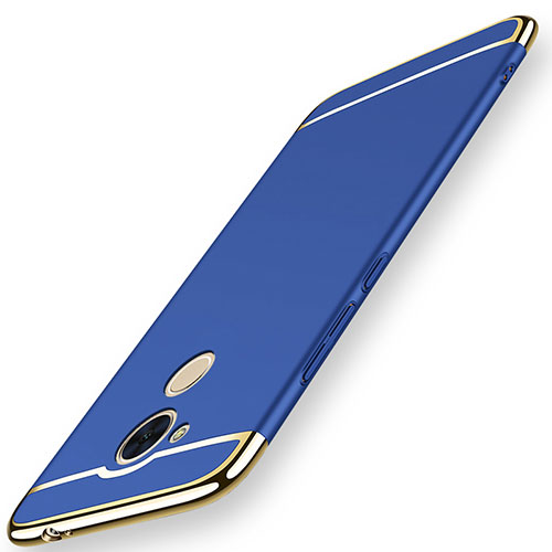 Luxury Metal Frame and Plastic Back Cover Case M01 for Huawei Honor 6C Pro Blue