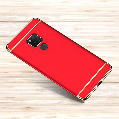 Luxury Metal Frame and Plastic Back Cover Case M01 for Huawei Mate 20 X 5G Red