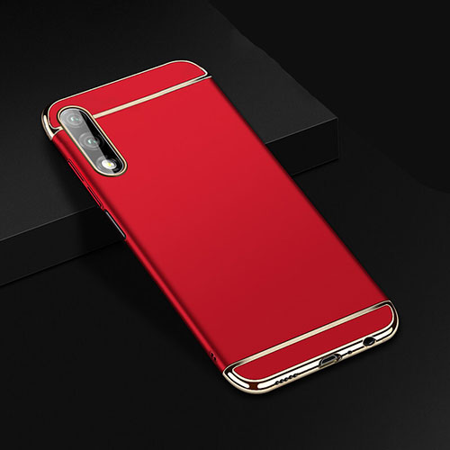 Luxury Metal Frame and Plastic Back Cover Case M01 for Huawei Y9 Prime (2019) Red