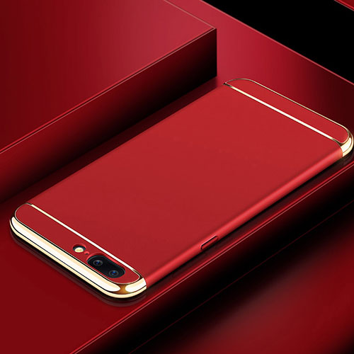 Luxury Metal Frame and Plastic Back Cover Case M01 for OnePlus 5T A5010 Red