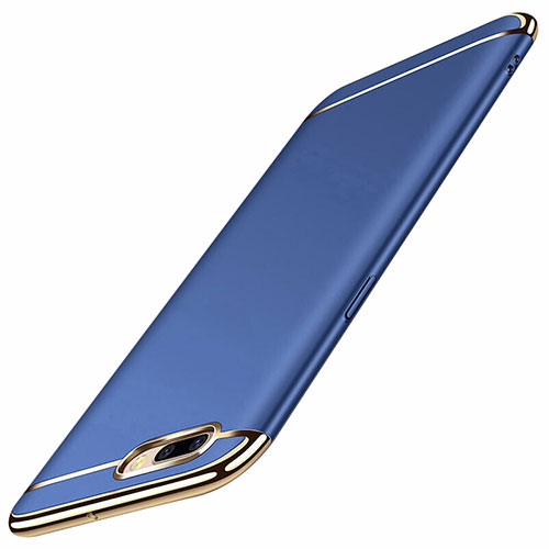 Luxury Metal Frame and Plastic Back Cover Case M01 for Oppo A5 Blue