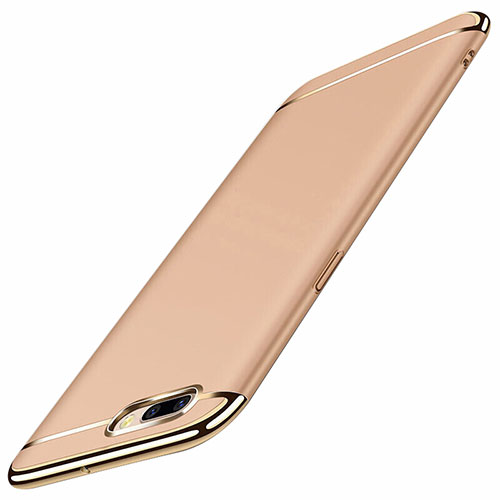 Luxury Metal Frame and Plastic Back Cover Case M01 for Oppo A5 Gold