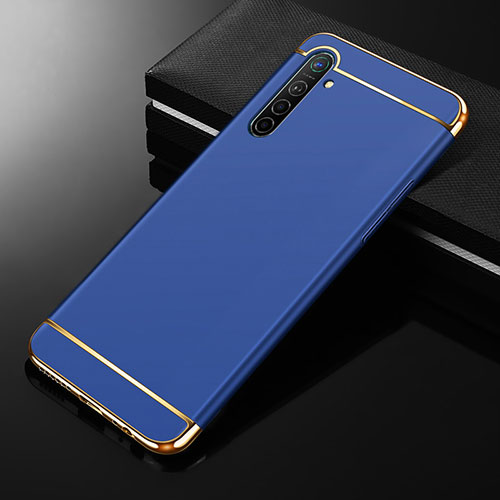 Luxury Metal Frame and Plastic Back Cover Case M01 for Oppo K5 Blue