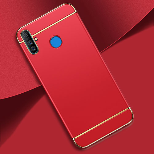 Luxury Metal Frame and Plastic Back Cover Case M01 for Realme C3 Red