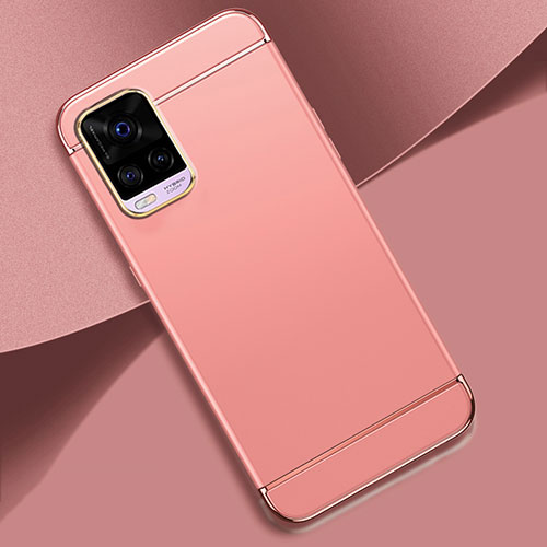 Luxury Metal Frame and Plastic Back Cover Case M01 for Vivo V20 Pro 5G Rose Gold