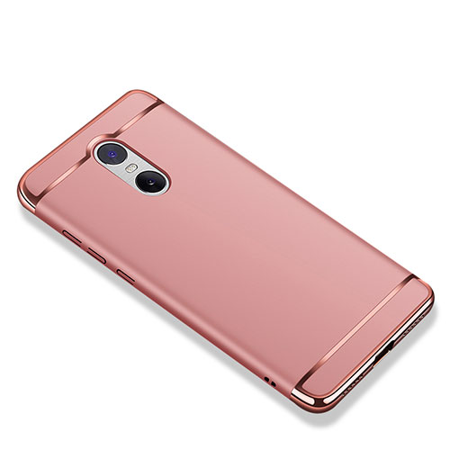 Luxury Metal Frame and Plastic Back Cover Case M01 for Xiaomi Redmi Note 4X High Edition Rose Gold