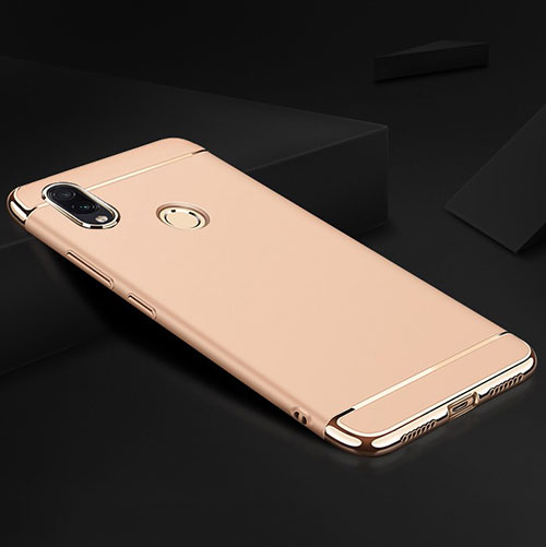 Luxury Metal Frame and Plastic Back Cover Case M01 for Xiaomi Redmi Note 7 Gold