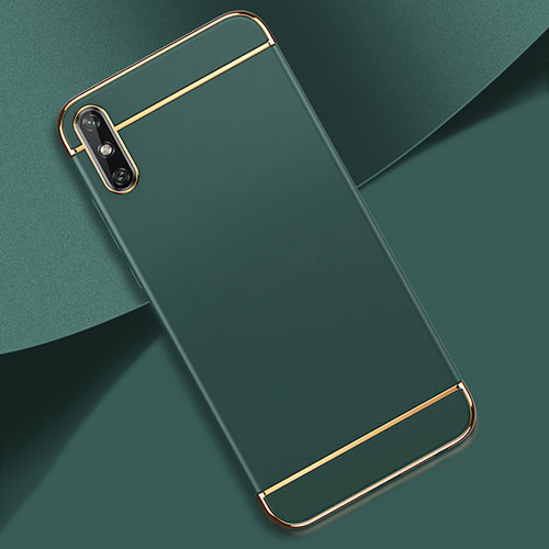 Luxury Metal Frame and Plastic Back Cover Case M02 for Huawei Enjoy 10e Green