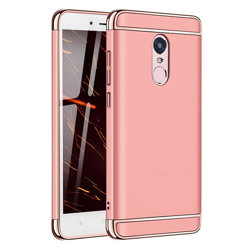 Luxury Metal Frame and Plastic Back Cover Case M02 for Xiaomi Redmi Note 4 Rose Gold