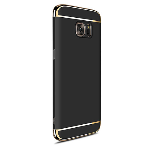 Luxury Metal Frame and Plastic Back Cover Case M05 for Samsung Galaxy S7 Edge G935F Black