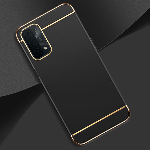 Luxury Metal Frame and Plastic Back Cover Case P02 for Oppo A54 5G Black