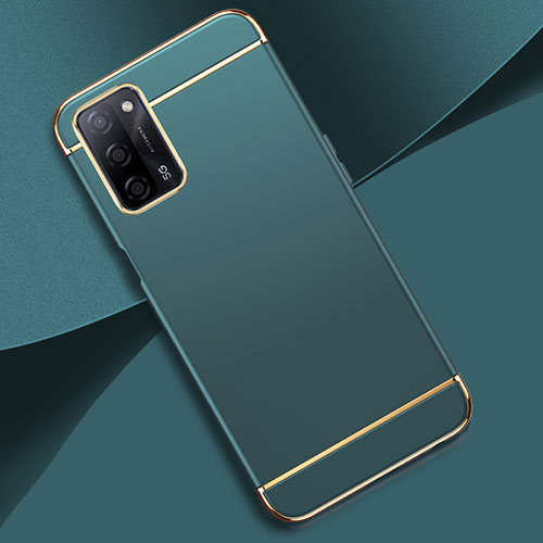 Luxury Metal Frame and Plastic Back Cover Case P02 for Oppo A55 5G Green